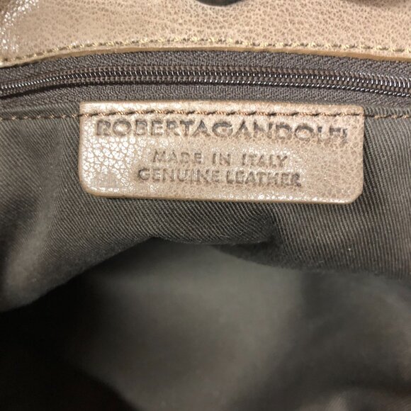 EUC~Roberta Gandolfi Elegant Soft Brown, Genuine Leather Shoulder Bag - Picture 6 of 10